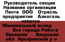 Руководитель секции › Название организации ­ Лента, ООО › Отрасль предприятия ­ Алкоголь, напитки › Минимальный оклад ­ 51 770 - Все города Работа » Вакансии   . Амурская обл.,Архаринский р-н